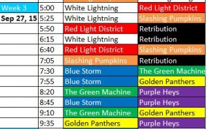 Schedule Week 3